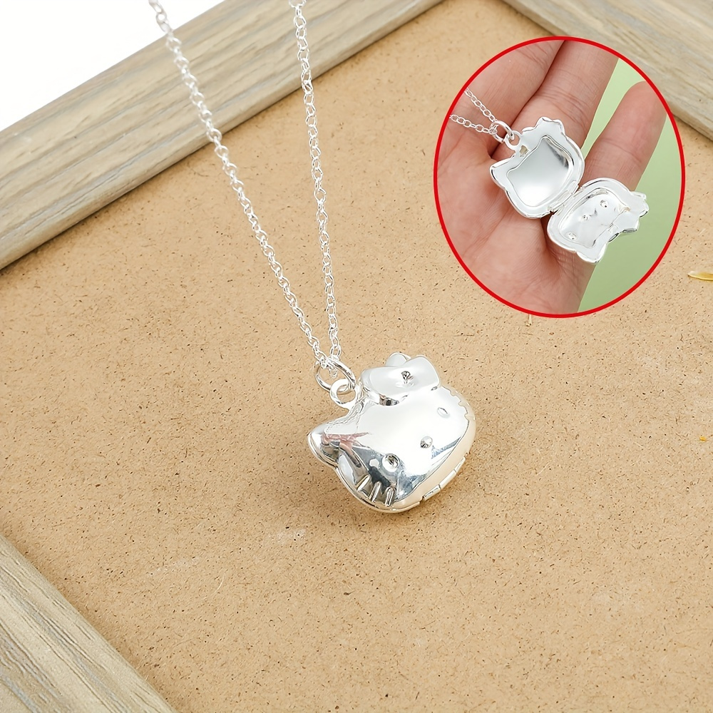 

Officially Authorized 1pc Y2k Style Hello Kitty Pendant Necklace For Women, Cute Cartoon Hellow Kitty Necklace Birthday Gifts