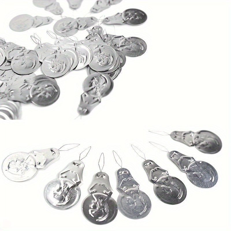 Silberne Aluminium-Nadel-Einfädler - Packung mit 1/5/10/50/100, Langlebige Nähzubehör für Schnelles Einfädeln, Ideal für Hand- & Maschinensticken. 7