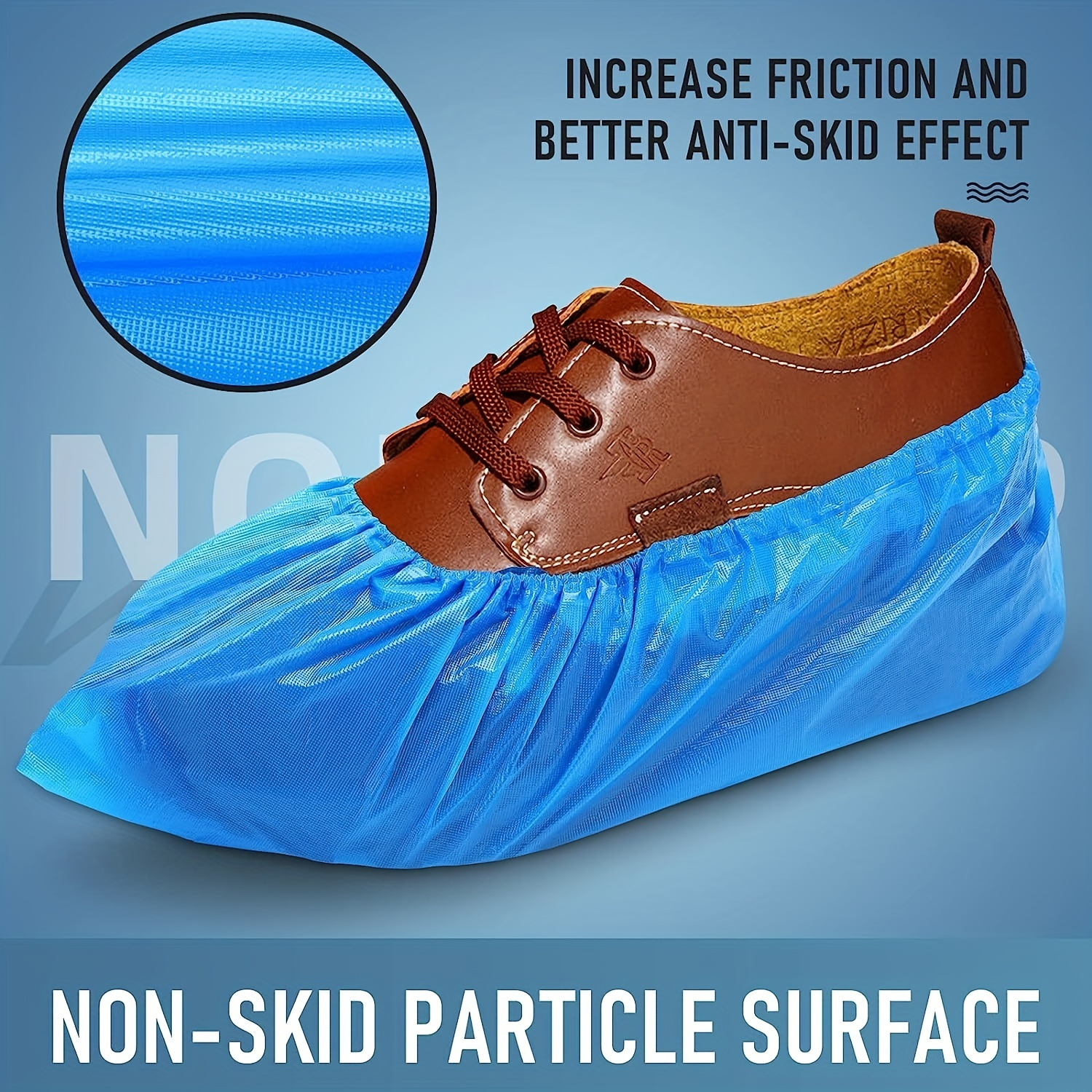 

100pcs Waterproof Disposable Non Slip Shoe Covers, Recyclable Indoor Boot Covers