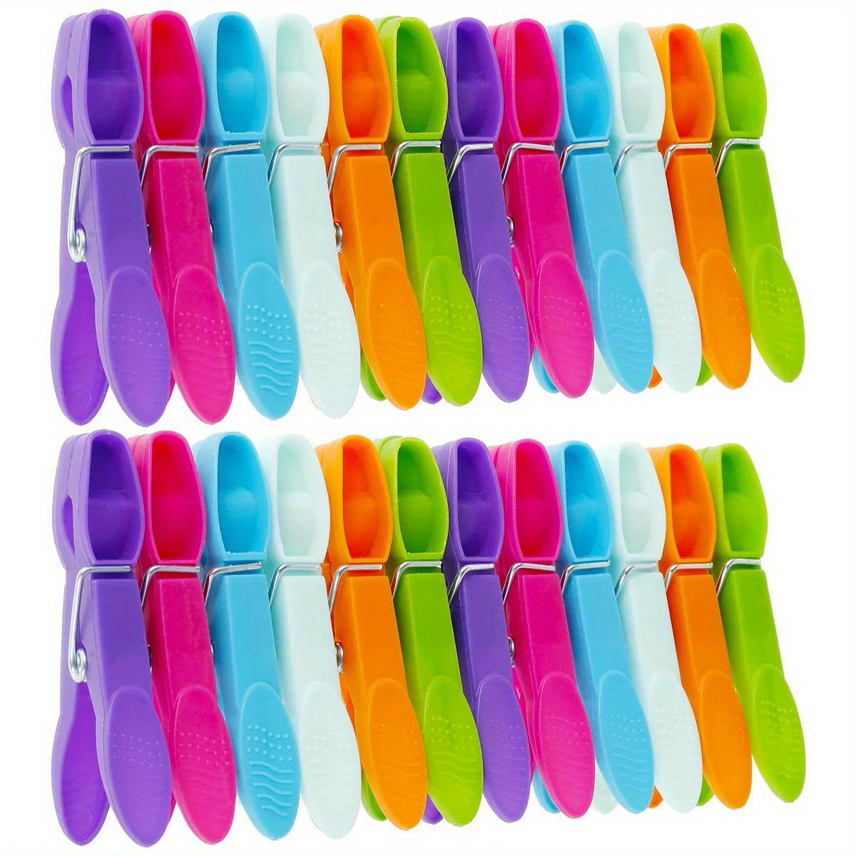 24pcs clothes pegs for     washing pegs clothespin soft plastic clothes clips home laundry pegs windproof clothes pins details 6