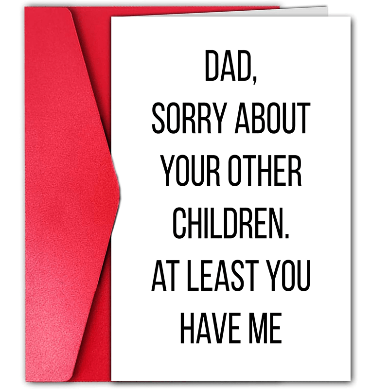 

1pc, Funny Father's Day Card, Creative Warm Text Pattern Greeting Card, Best Gift For Dad, Small Business Supplies, Thank You Cards, Birthday Gift, Cards, Unusual Items, Gift Cards