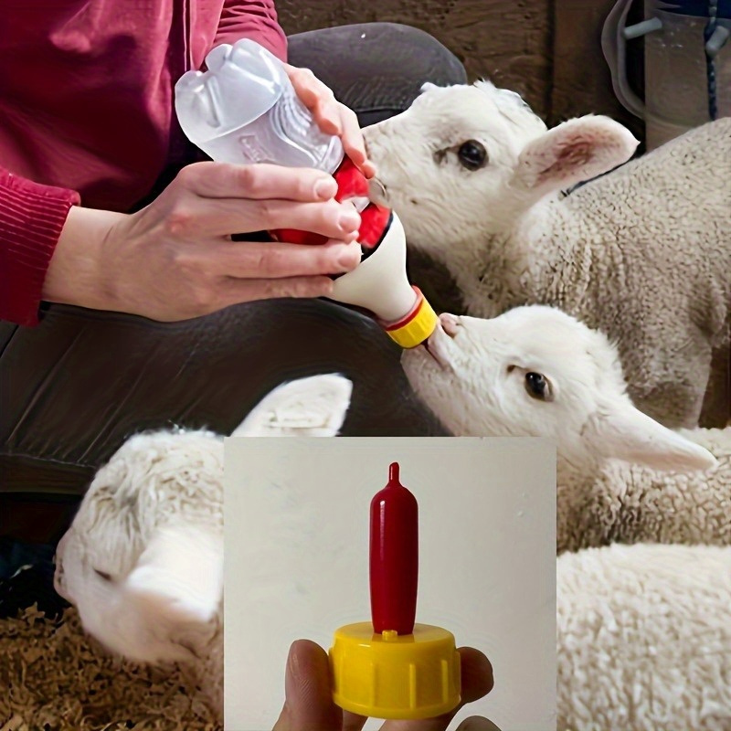 

1pc/5pcs Lamb & Small Animal Feeding - Sheep Bottle Teat, Easy-to-use Water & Milk Feeders For Farm Use