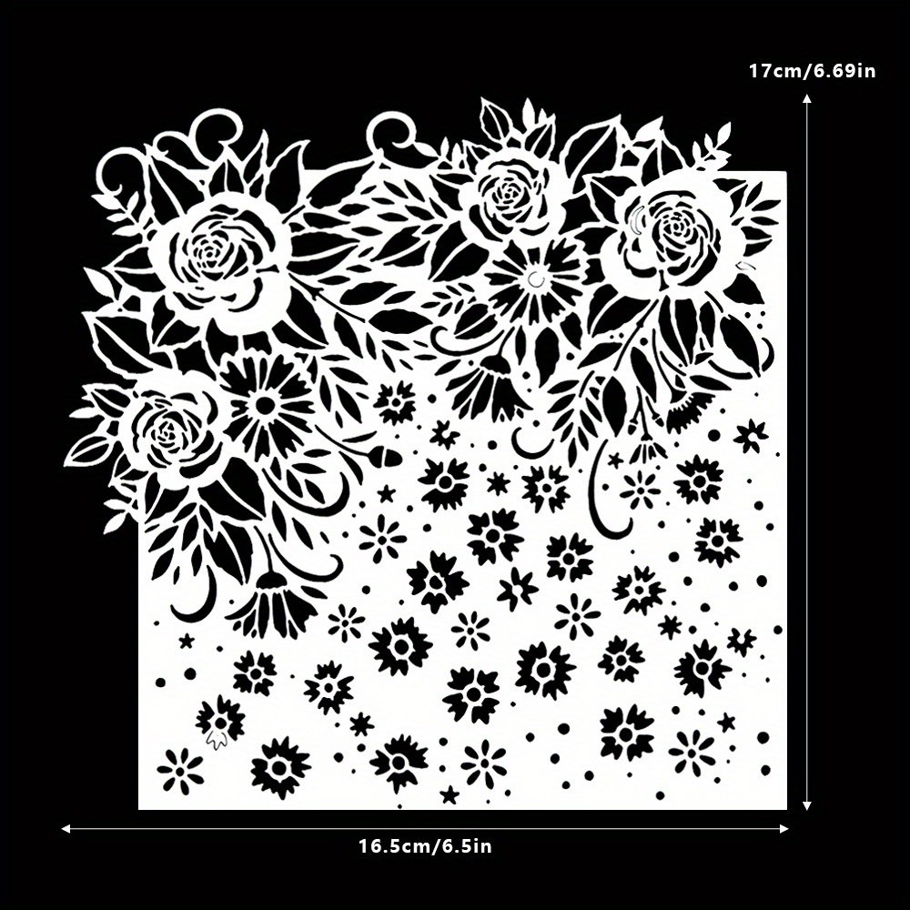 And Delicate Large Roses Diy Stencils For Wood Wall Decor Canvas Paper Floor Furniture Fabric Stencilling Crafts Home Decor Art Supplies
