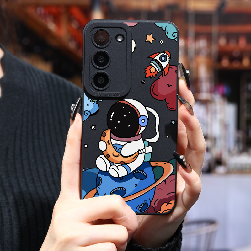 

Luxury Phone Case For Samsung Lovely Astronaut Shockproof Phone Case For Galaxy S24 Ultra S23 Plus S22 + S21 S20 Fe S10 A72 A54 5g A53 A52 A52s A51 A33 A32 A23 A22 A21s A15 A14 A13 A12
