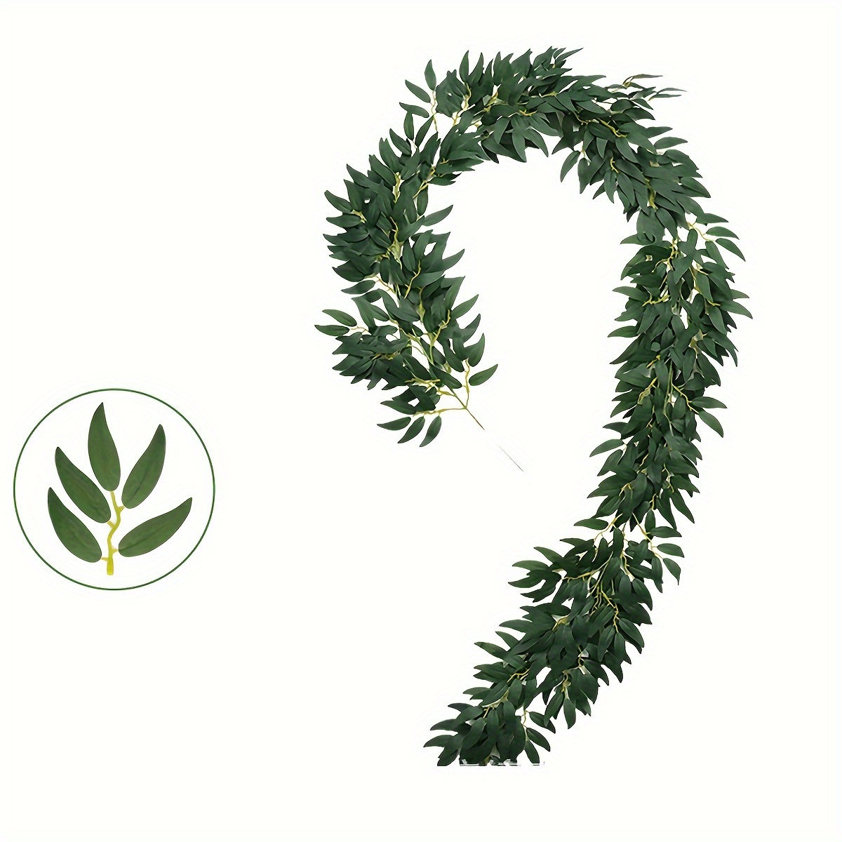 1pc Rustic Italian Ruscus Vine Garland - 6.6ft Lifelike Greenery Decor For Halloween, No Electricity Needed, Featherless, Halloween Decorations