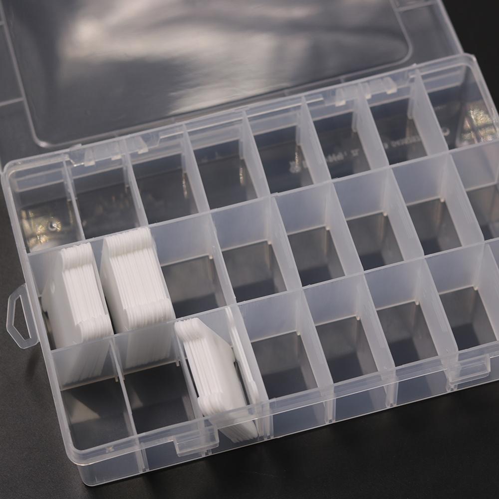 

24 Grids Transparent Plastic Storage Box With Adjustable Grids, Embroidery Floss & Beads Organizer, Diy Stitch Sewing Tools, Crafts & Accessories Case, Lid -beading Storage