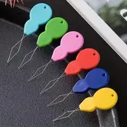 10pcs sewing ease plastic needle threaders vibrant assorted colors for hand machine sewing quilting crafting helper details 2