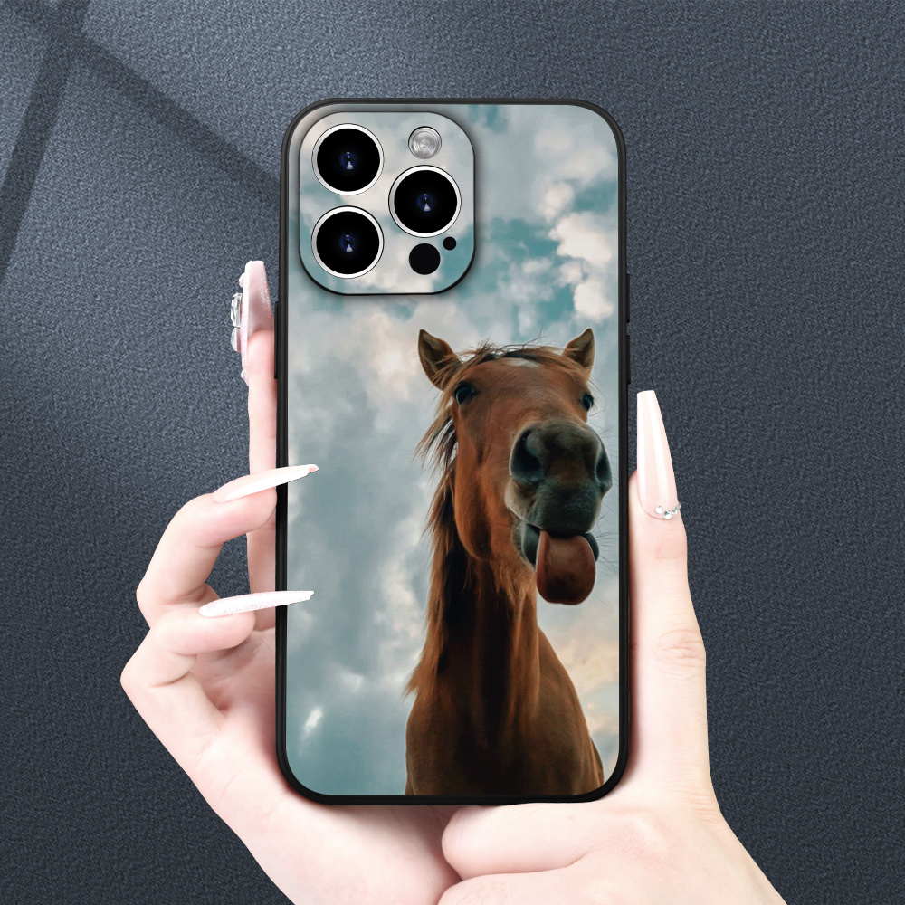 

Little Black Horse Printed Mobile Phone Case For Iphone 15 14 13 12 11 Xs Xr X 7 8 Plus Pro Max Minigift/anniversary /valentine's Day