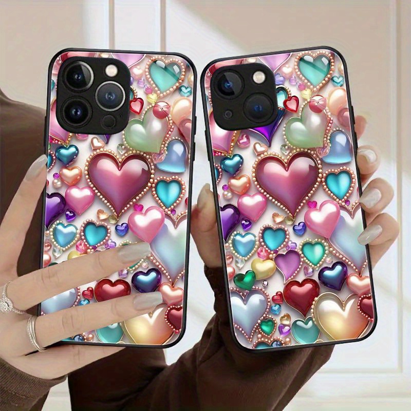 

Fashion Dazzling Phone Case Glass Back Phone Case For Iphone15 14 13 12 11 Xs Xr X 7 8mini Plus Promax Se