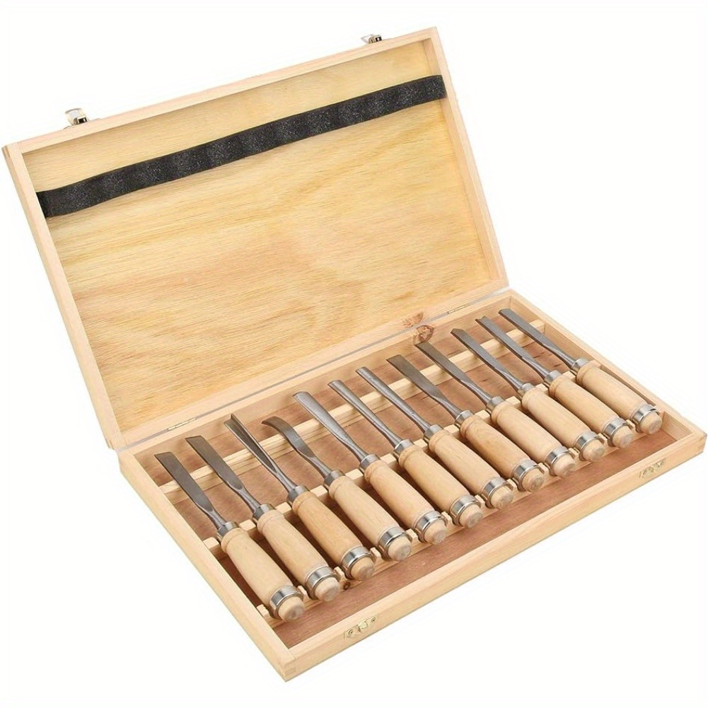 

12pcs/set, Wood Carving Tools, Well Preserved Steel Wood Engraving Tools Decoration Tools