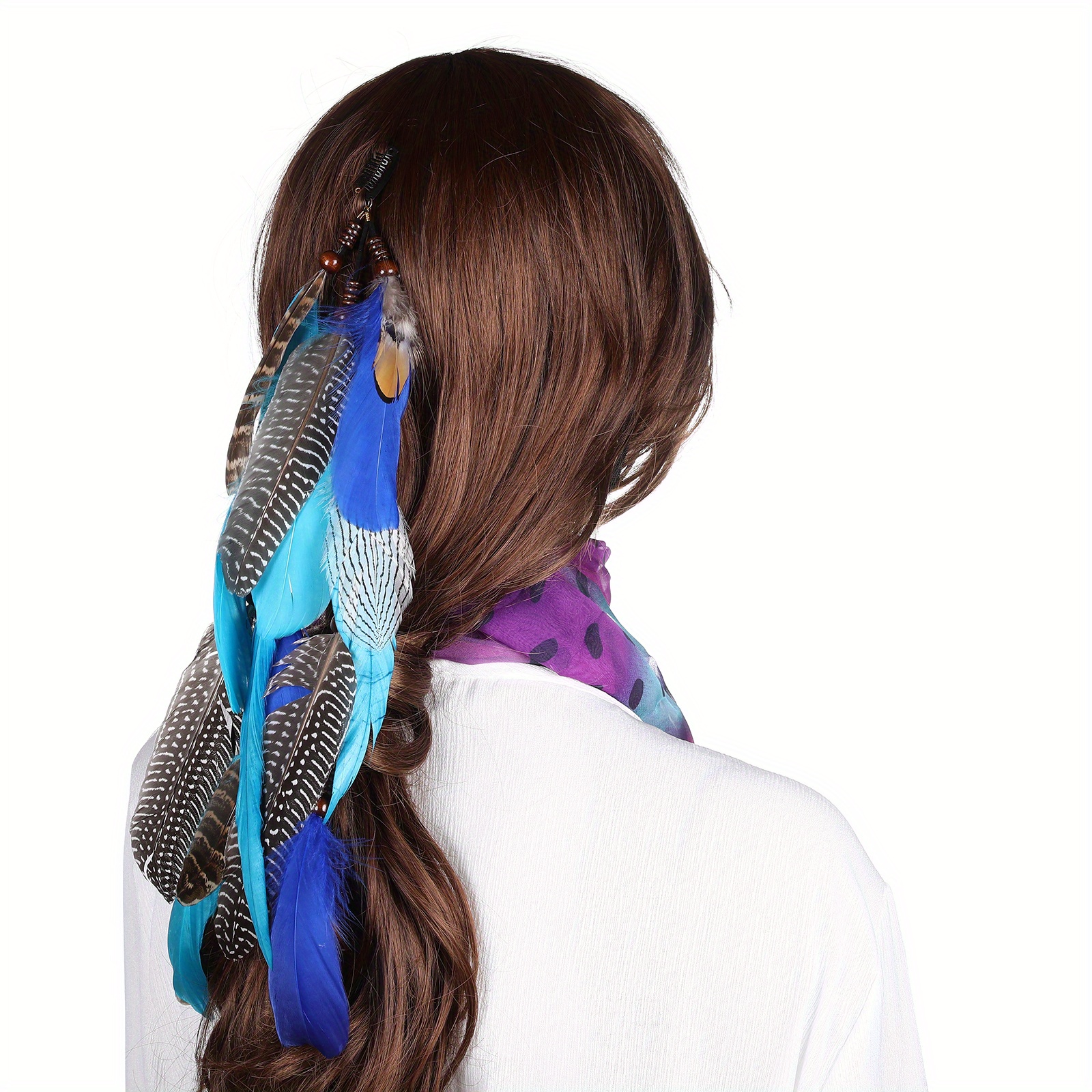 Indian Style Long Feather Hair Clip Hairpin Women Feather Headband Hair  Extension Feathers Products Hair Clip Hair Accessories Jewelry