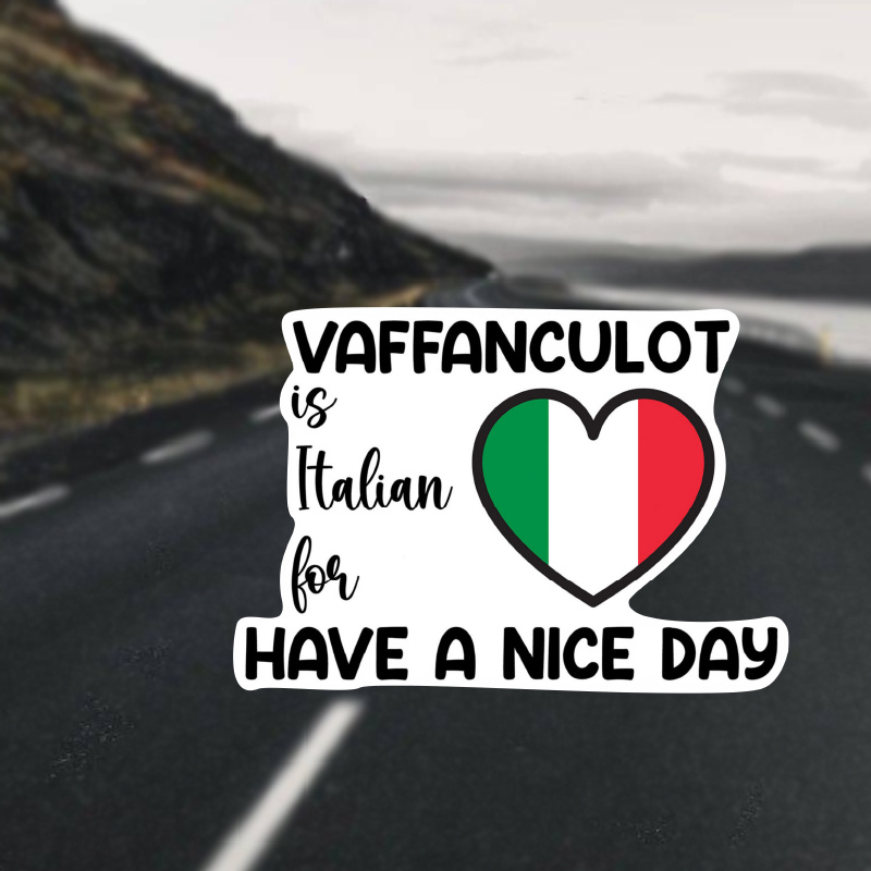 

Vaffanculo Italian Phrase Decal - Vinyl Sticker For Cars, Trucks, Laptops, Water Bottles, Windows, Walls - Humorous Bumper Sticker For Vehicles & Personal Items