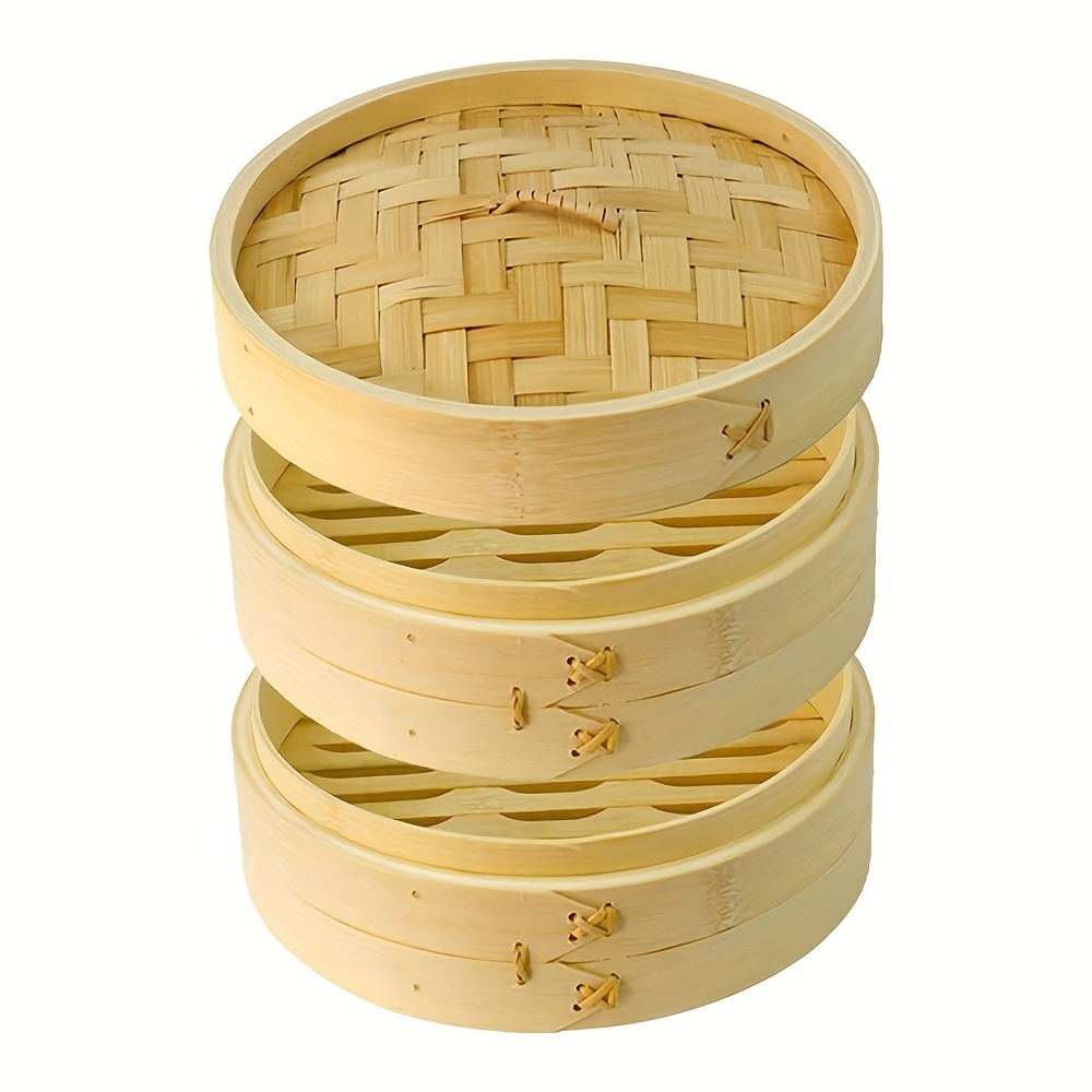 1pc traditional multi ply bamboo steamer handcrafted   gift basket wedding candy box festive room decor details 1