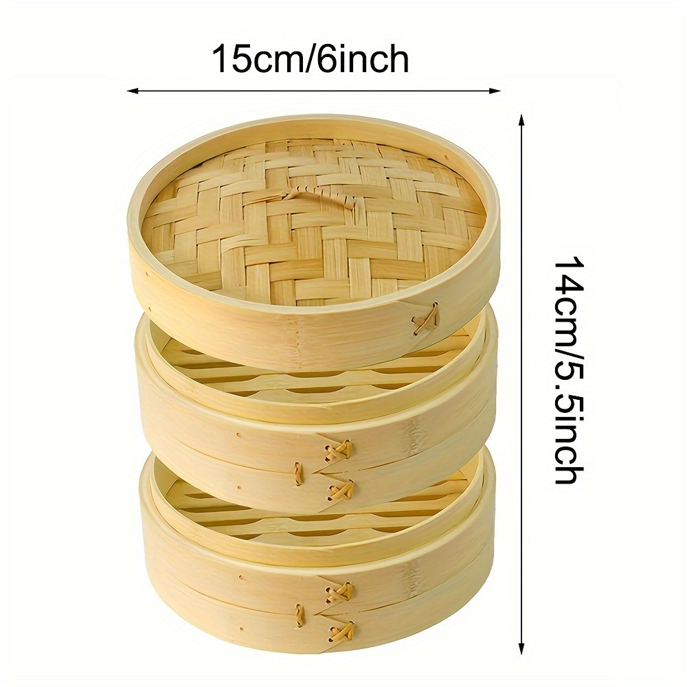 1pc traditional multi ply bamboo steamer handcrafted   gift basket wedding candy box festive room decor details 2