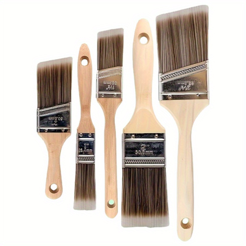 

5-piece Professional-grade Paint Brush Set - Perfect For Any Project!