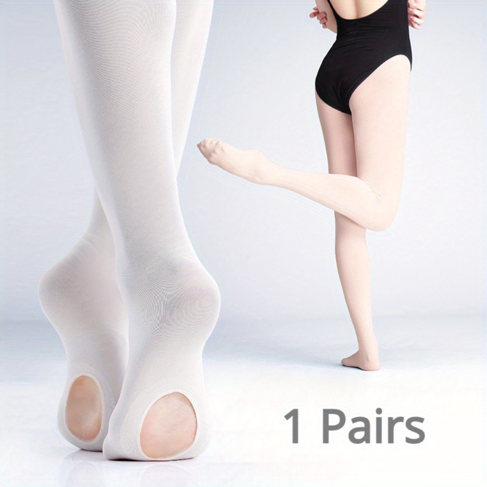 

1 Pairs Of Kid's Solid Color Pantyhose, Comfy Breathable Slim-fit Thin Pantyhose For Dancing & Summer Daily Wearing