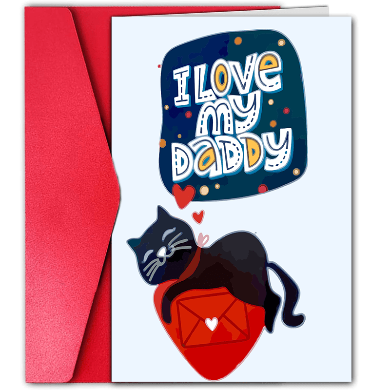 

1pc, Father's Day Greeting Card, Fun And Creative, For Family And Friends, Day Card From The Cat, Small Business Supplies, Thank You Cards, Birthday Gift, Cards, Unusual Items, Gift Cards