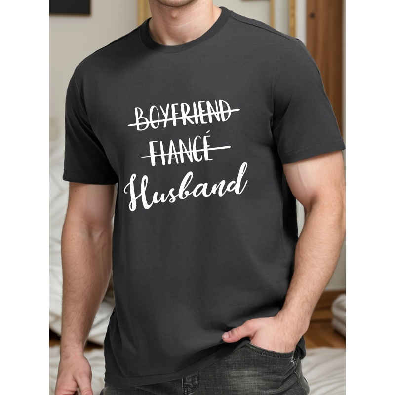 

T-shirt imprimé mari, t-shirts pour hommes, t-shirt décontracté à manches courtes pour l'été
