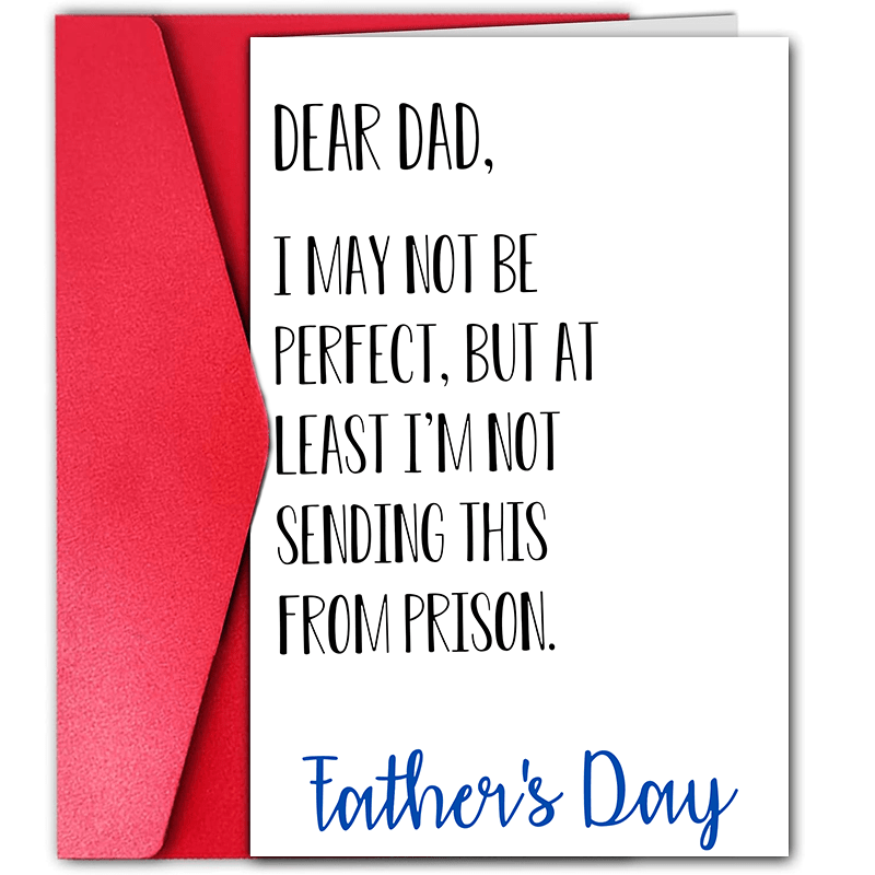 

1pc Funny Father Card, Creative Pattern Greeting Card, Best Gift For Dad