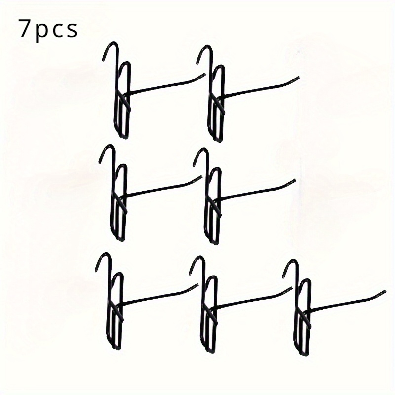 

7-piece Set Of 10" Metal Pegboard Hooks - Versatile Wall Display & Organizing Brackets For Home, Office Decor