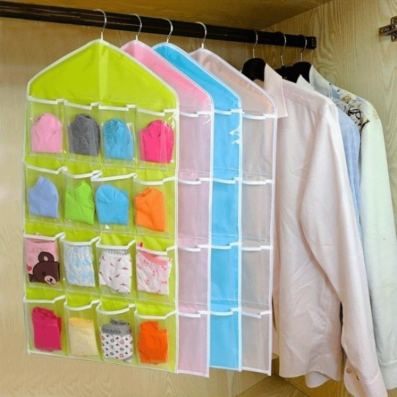 

16-pocket Hanging Bag - Perfect For Socks, Bras, And Underwear - Toiletries Organizer Greatly Organize Your Home