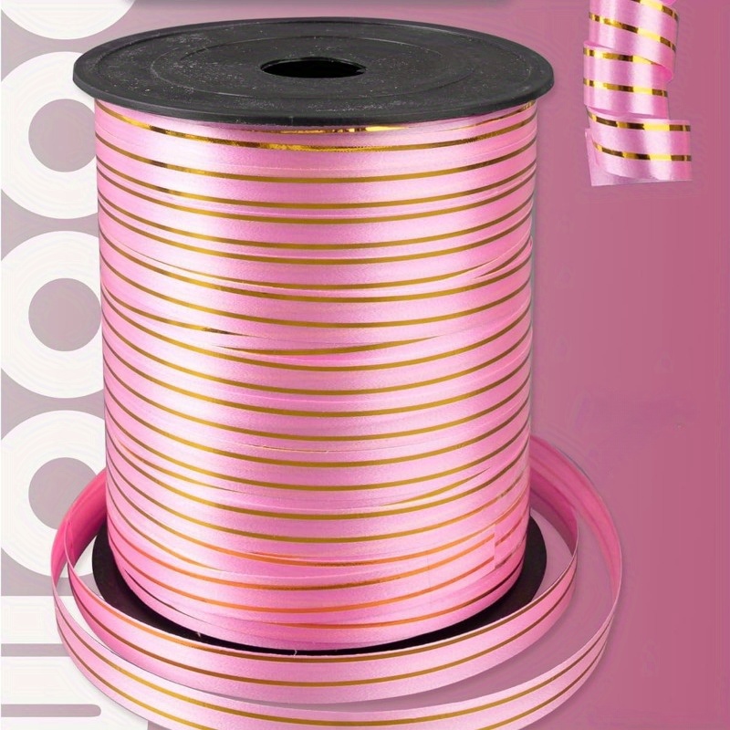 

Waterproof Pink & Golden Curling Ribbon - 219 Yards, Balloons, Crafts, Gift Wrapping, Weddings & Floral Arrangements