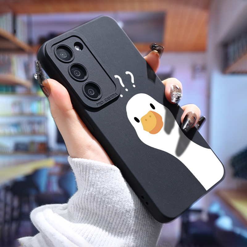 

adorable Duck" Cute Duck Silicone Phone Case For Samsung Galaxy - Matte, Shockproof Cover For S24 Ultra/s23 Plus & More
