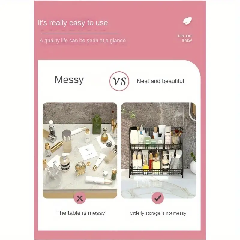 versatile multi layer metal storage rack for kitchen bathroom bedroom countertop organizer with shelves standing shelf Product details 6