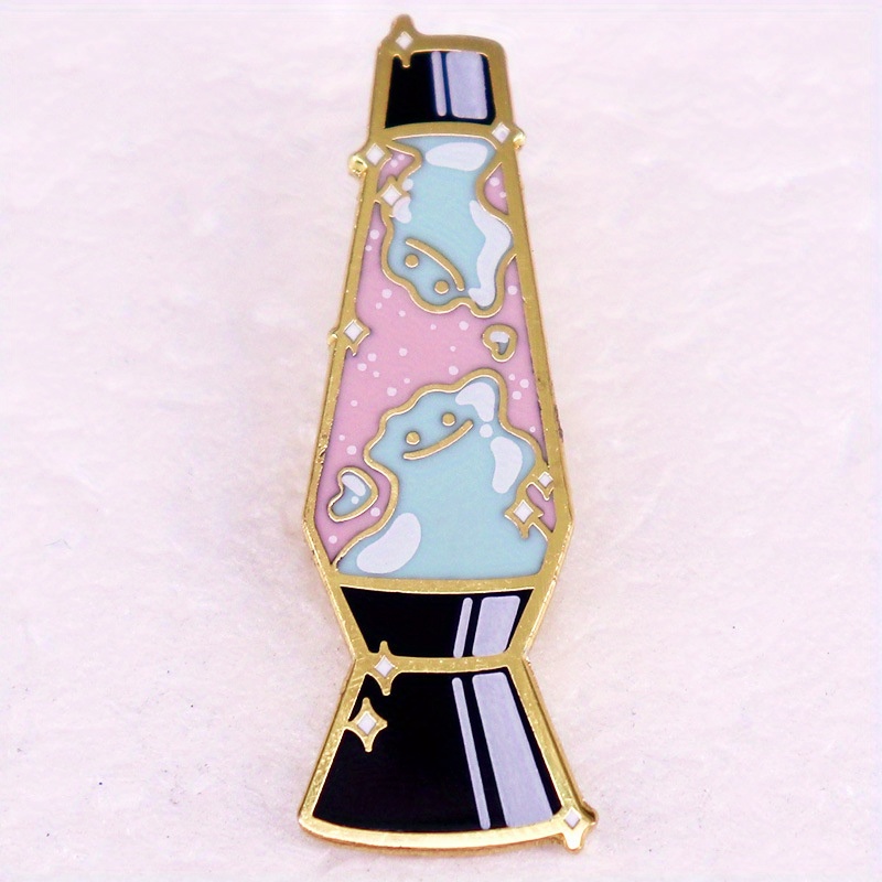 Versatile Lava Lamp Enamel Pin, Cute Cartoon Metal Emblem