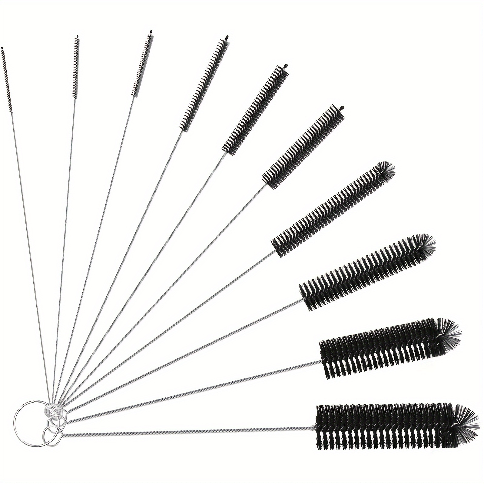

10-piece Stainless Steel Bottle & Straw Cleaning Brushes - Reusable, Portable, No Power Needed