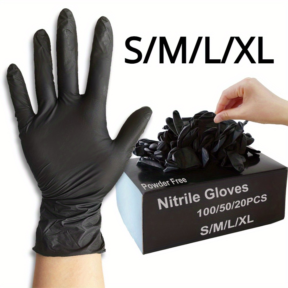 

30/60pcs, Disposable Nitrile Gloves, Durable Household Cleaning Gloves, Waterproof Gloves Suitable For Kitchens Cleaning, Tattoo, Hair Dyeing, Pet, Beauty Salons, Cleaning Supplies, Household Gadgets