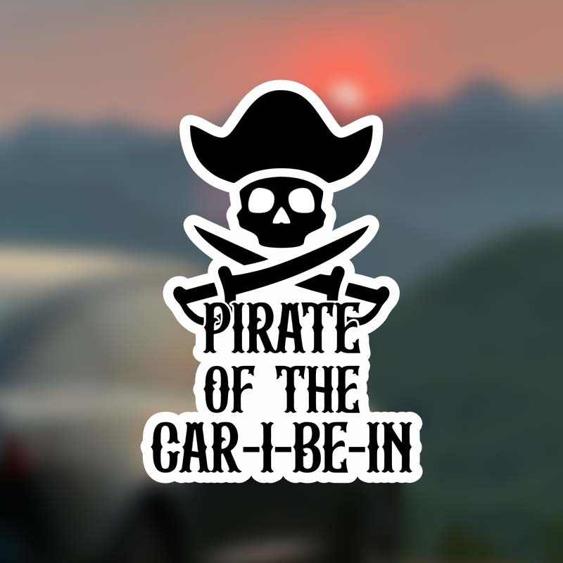 

Pirate Of The Car I Be In Sticker Funny Car Driver Sticker Student Driver Sticker For Car, Truck, Window, Laptop, Bumper, Luggage, Water Bottle, Waterproof Vinyl Sticker