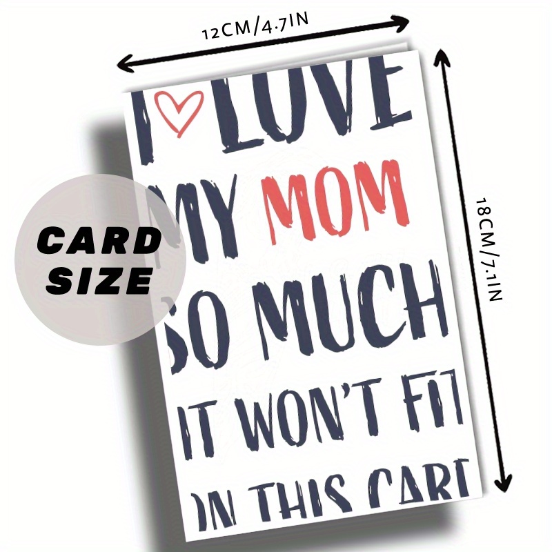 1pc Birthday Card, Birthday Card For Mom, Mom Birthday Card, Funny ...