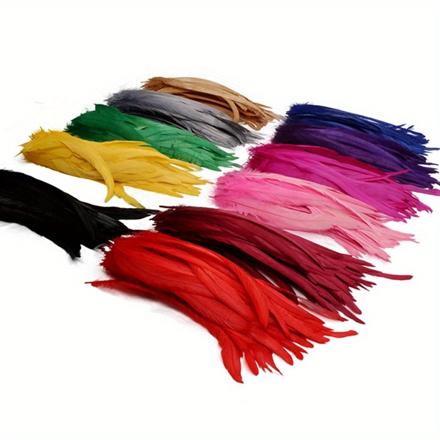 

20pieces 25-30cm Natural Rooster Tail Faux Feathers Crafts Diy Women's Feather Headwear Accessories Wedding Party Faux Feather Christmas Home Decoration