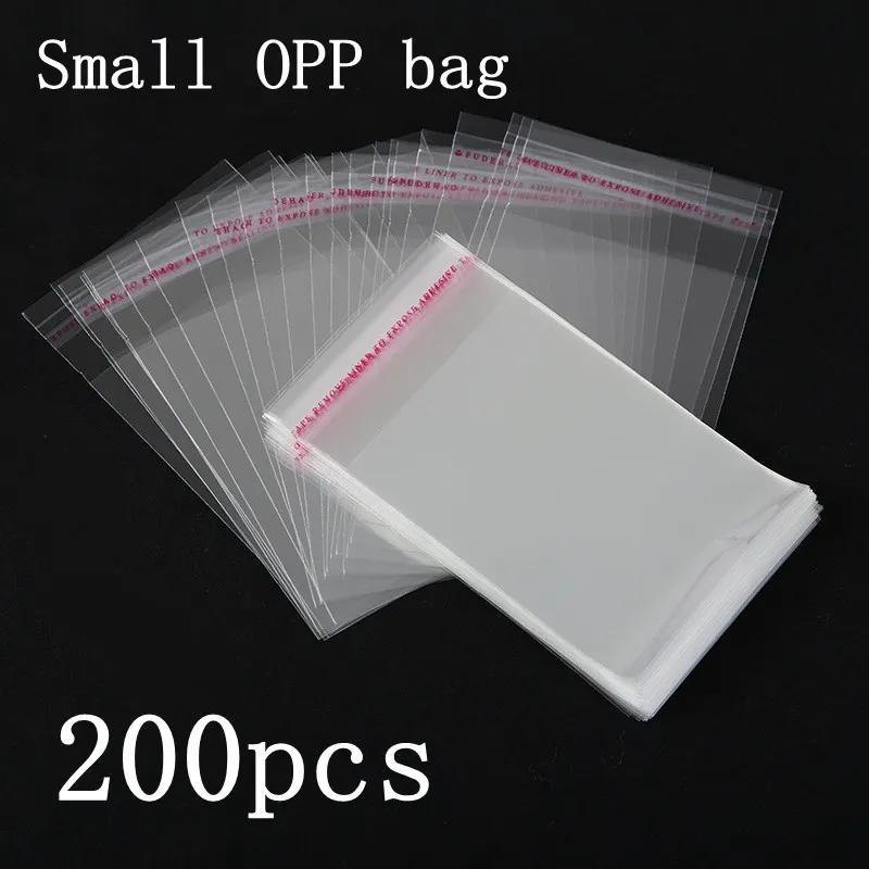 

200pcs Transparent Self-sealing Opp Plastic Bags, Small Jewelry Packaging Set, Self-adhesive Resealable Pouches