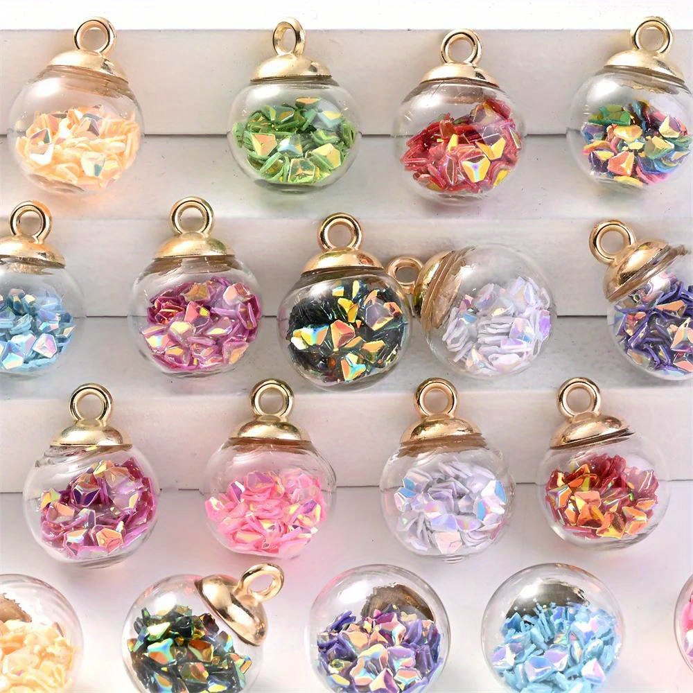

10pcs 16x21mm Glass Crystal Ball Beads Charms Shiny Ab Triangular Glass Charms Pendant For Jewelry Making Necklace Earrings Diy Craft Ornament Supplies