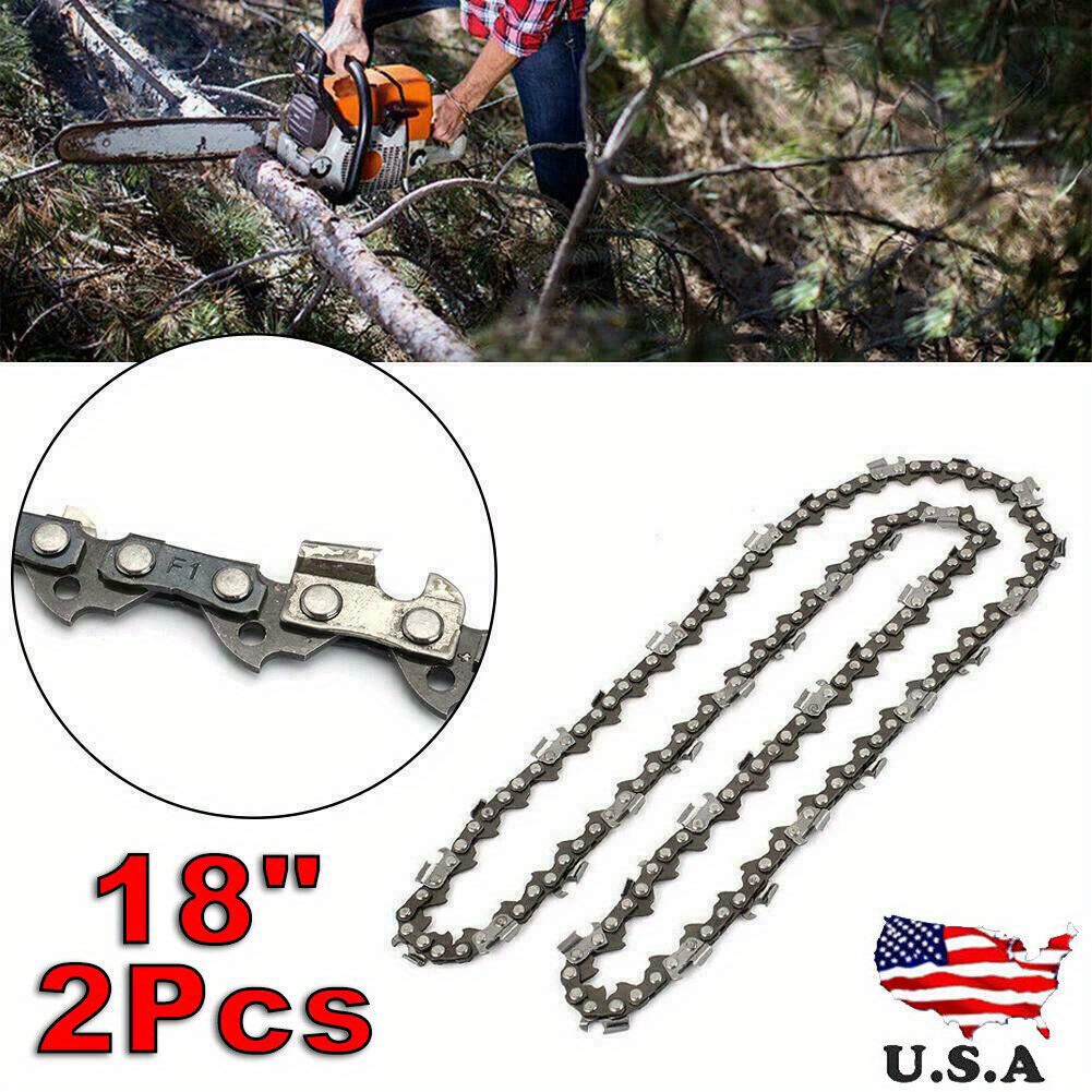

2 Pack 18-inch Chainsaw Chain Replacement Blades,.325" Pitch,.058" Gauge, 72 Drive Links, Compatible With Husqvarna 340, 346xp, 440, 445, Premium Manganese Steel Construction