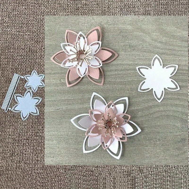 

1pc 2024 Metal Cutting Die Stencil, Flower Cutting Die For Paper Card Making Scrapbooking Diy Cards Photo Album Craft Decorations