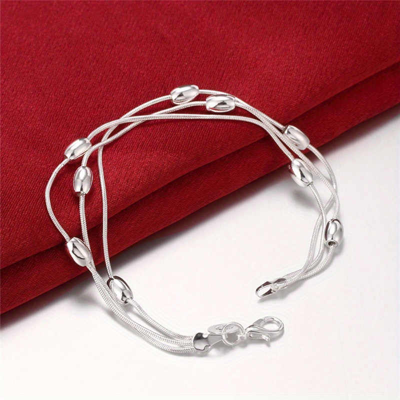 

1pc Silver Plated Bracelet, Men's Wedding Bracelet