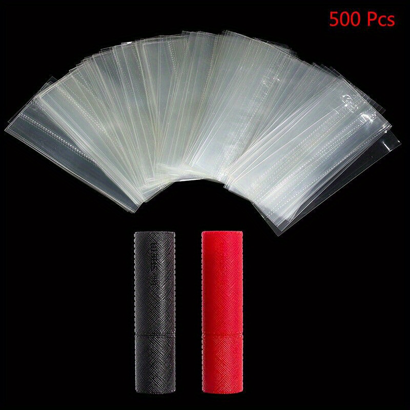 

500pcs Shrink Wrap Bands, Tamper-evident Heat Seals For Lip Balm Tubes, Containers, Clear Protective Sleeves, 2.5 Inches Length, Diy Cosmetic Packaging Accessories