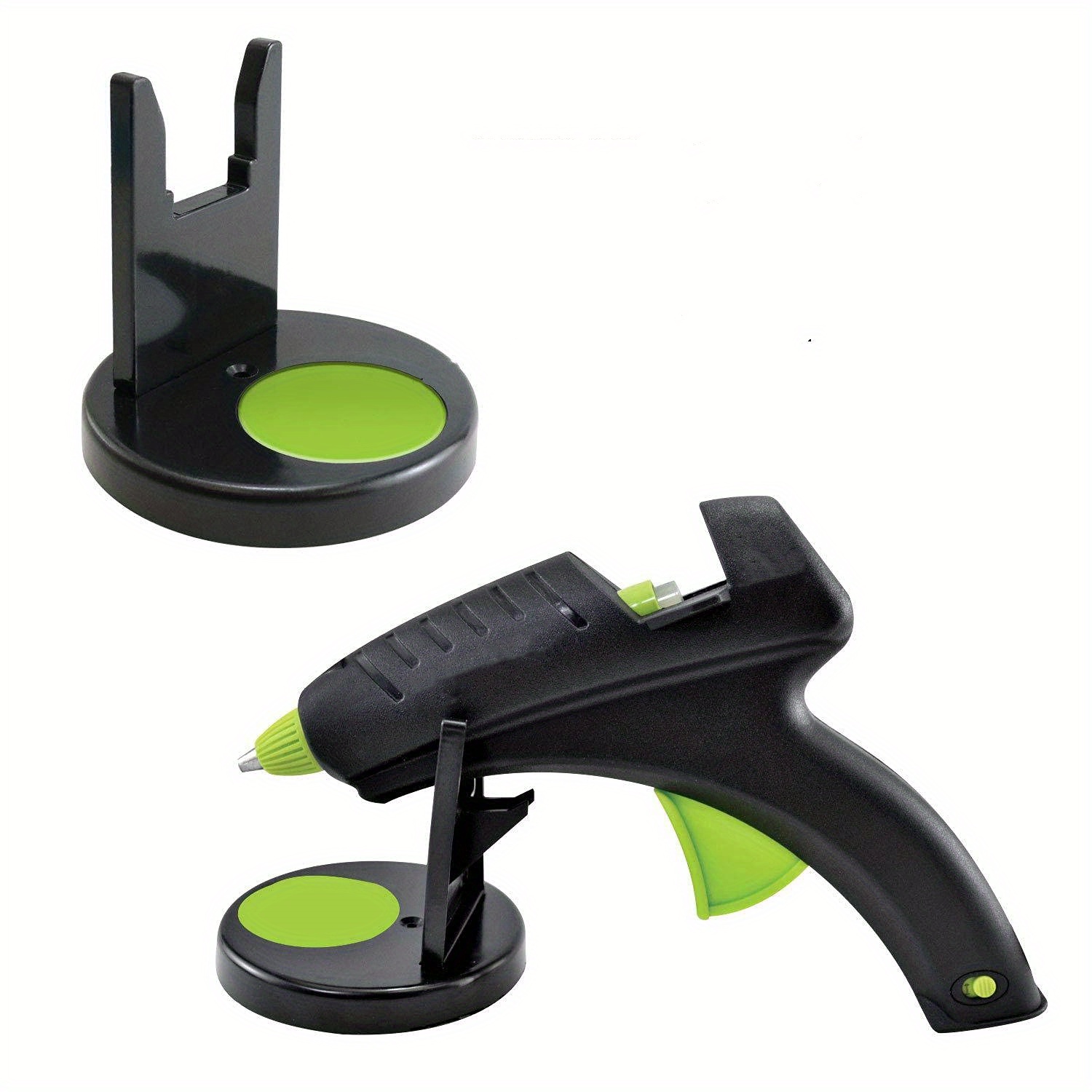 

1pc Black & Green Glue Holder With Clamp - Sturdy Base Stand Organizer For Crafts & Diy Repair Tools, Ideal For Home Use, Accessories