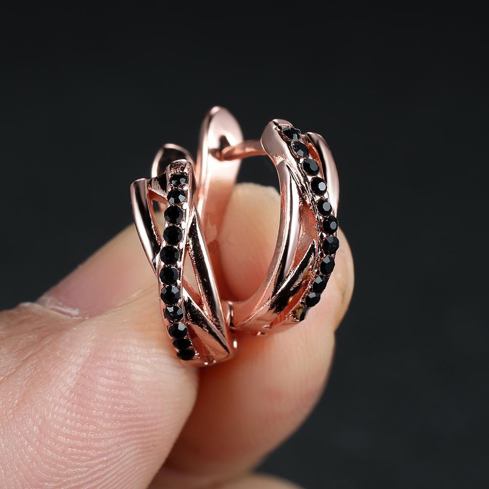

1pair Simple Classic Earrings Stud Hoop Earrings Wedding Jewelry Gifts For Women