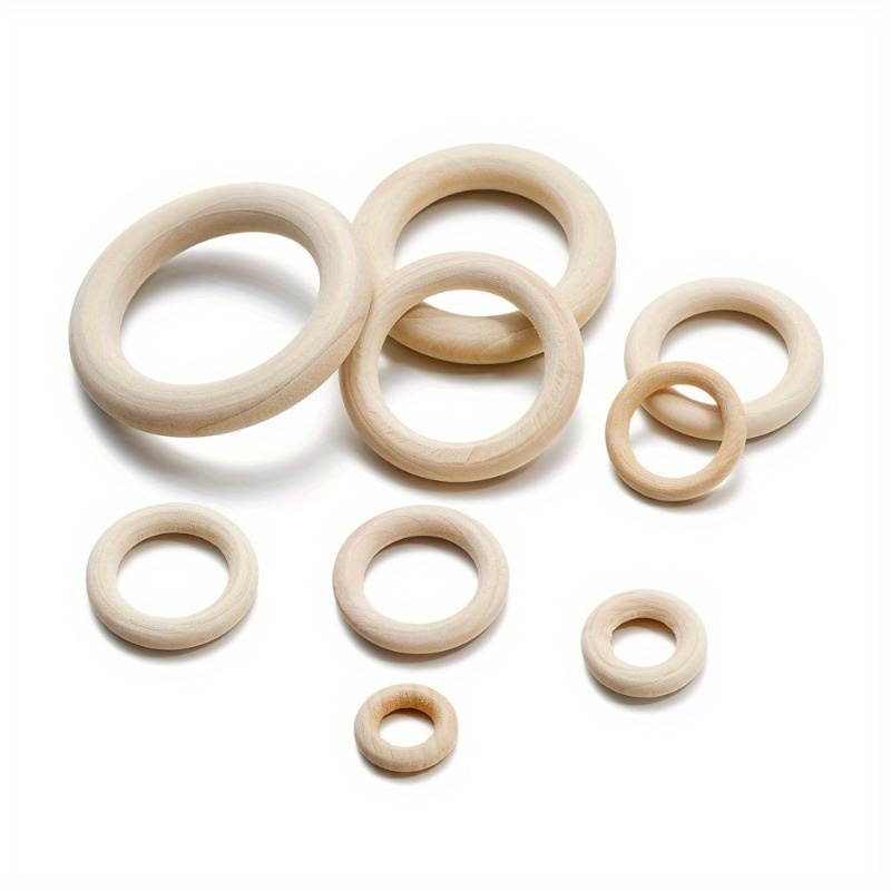 

Wooden Rings For Making, 3-20pcs Pack, 20-70mm - Craft Supplies For Hanging Charms And Curtain Rings