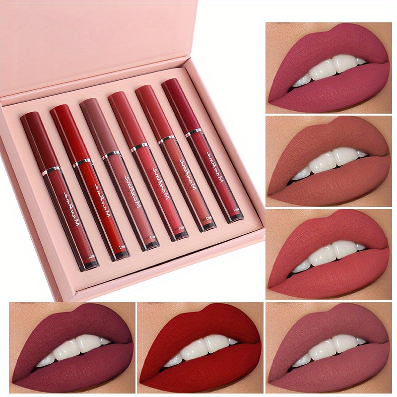 

12pcs/set Of Long-lasting Matte Lip Gloss, Gift Box Included, Non-stick, Transfer-proof, Water-resistant Liquid Lipstick, Assorted Colors, 24-hour Wear Beauty Lip Makeup, Ideal Gifts For Women
