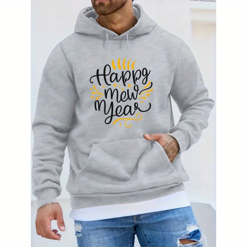 

-lined Men's Hoodie - Casual Pullover With Kangaroo Pocket, Long Sleeve, Letter - Perfect Autumn & Gift