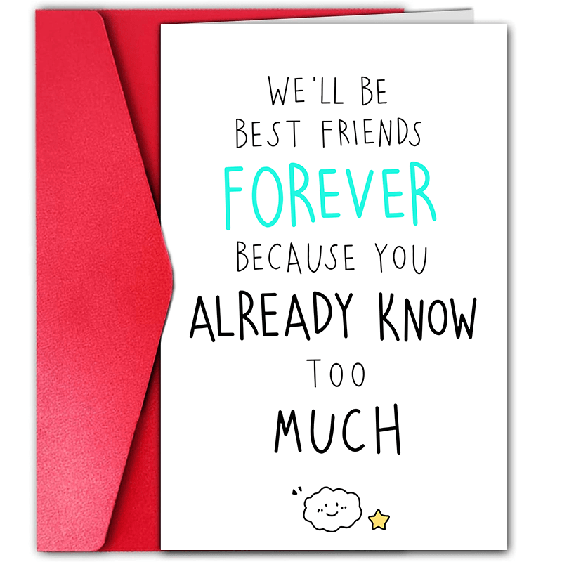 

1pc Fun Greeting Cards, Gifts For Family And Friends, For Best Friends,humor Greeting Birthday Card For Men Women Withenvelope