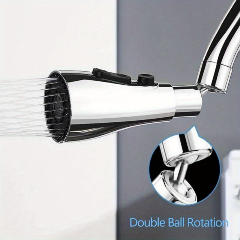 1pc multipurpose kitchen faucet extender 360 universal rotate sprinkler   outlet   and 20 to 24mm diameter mount adapters multifunctional universal rotating faucet with scraping and washing water outlet details 4