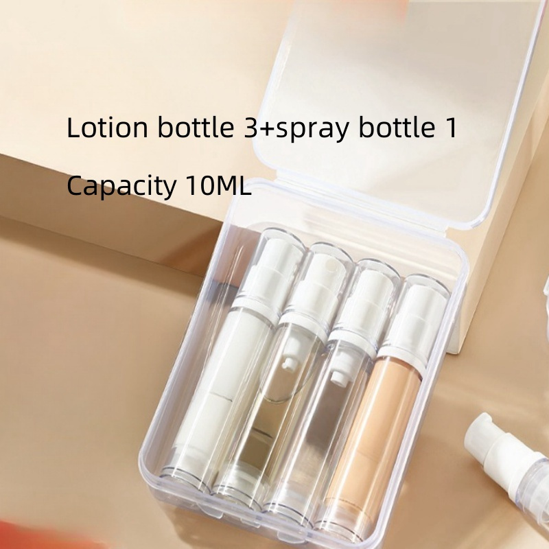 

4pcs/set Travel Portable Lotion Bottle And Spray Bottle, Travel Bottles For Toiletries, Travel Size