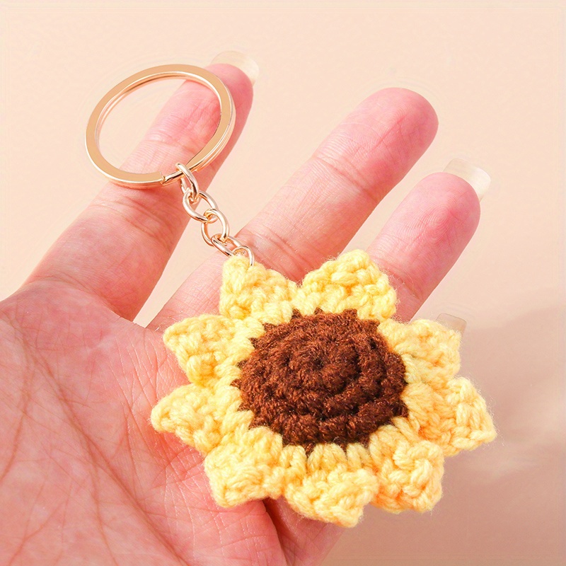 Handmade high quality sunflower key chain