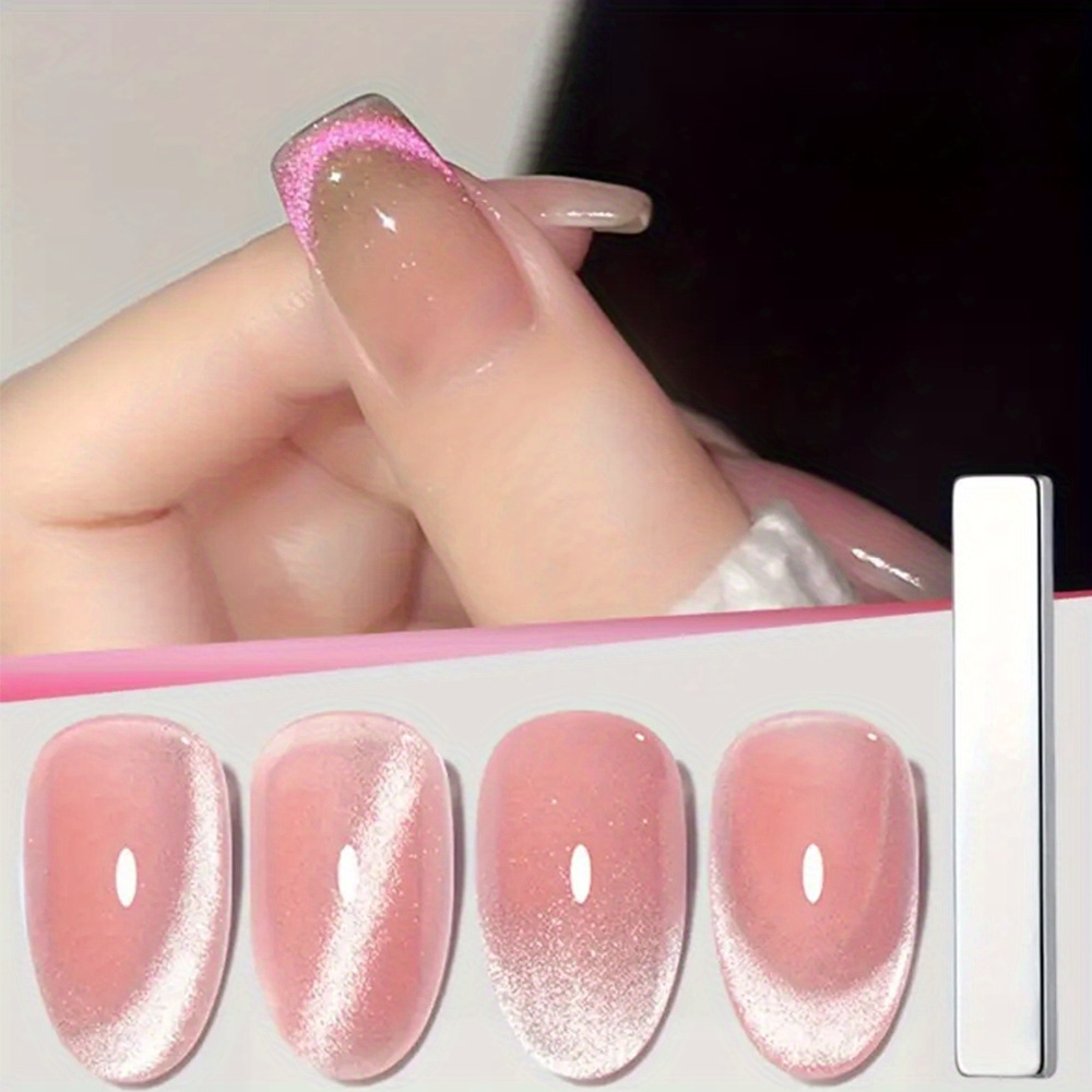 TEMU Ultra-strong Magnetic Nail Art Strip - Scent-free, Ideal For French & Gradient Cat Eye Designs, Enhances Nail Health